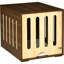 Table de bout pour chien avec cage pour chien en brun. Porte amovible, lit rembourré en mousse pour les chiens de petite taille et de taille moyenne. Verrou, utilisation intérieure, ventilation avec coussin - chiens, brun