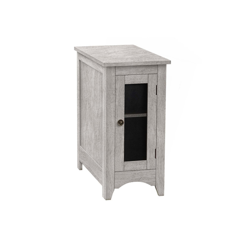 Table d'appoint, table de bout, table d'appoint, table de chevet étroite, chambre à coucher, lampe, rangement, Gris délavé