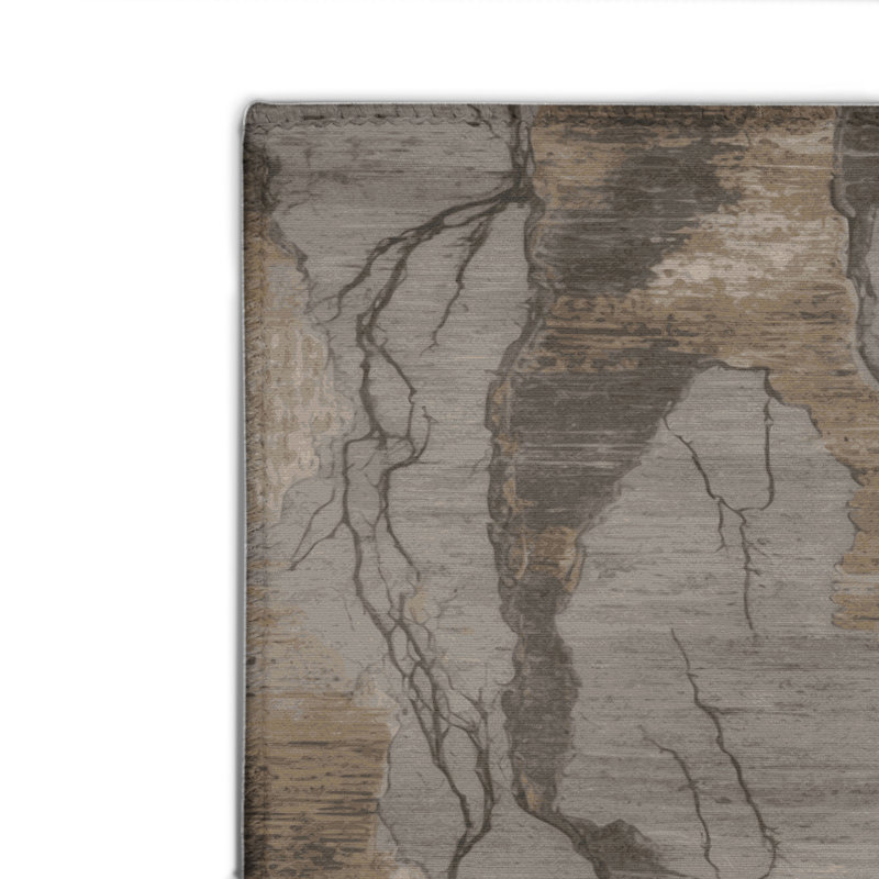 Tapis intérieur et extérieur gris Nature, Rectangulaire 2 pi x 3 pi