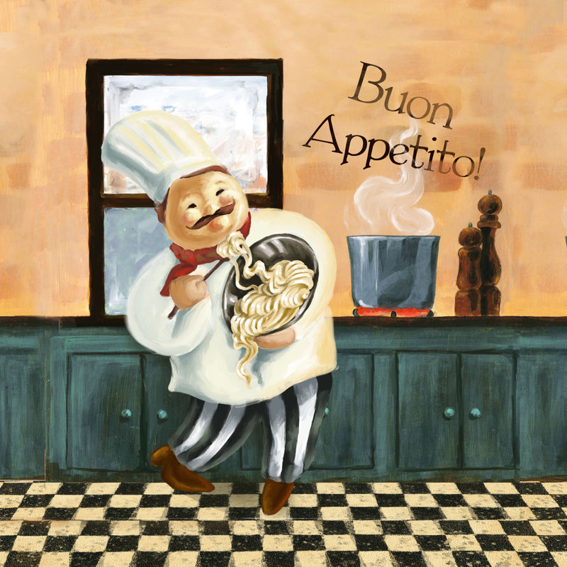 Buon Appetito - Wrapped Canvas Painting, 51cm H x 51cm W x 3.8cm D