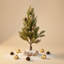 Mini arbre de Noël artificiel enneigé, arbre de Noël avec base en bois pour décoration de table