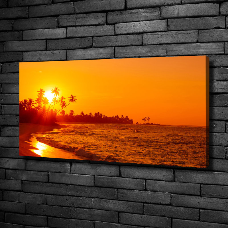 Sunset Beach - Wrapped Canvas Print