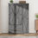 Armoire 3 portes avec 2 tiroirs et tringle à suspendre Farmhouse