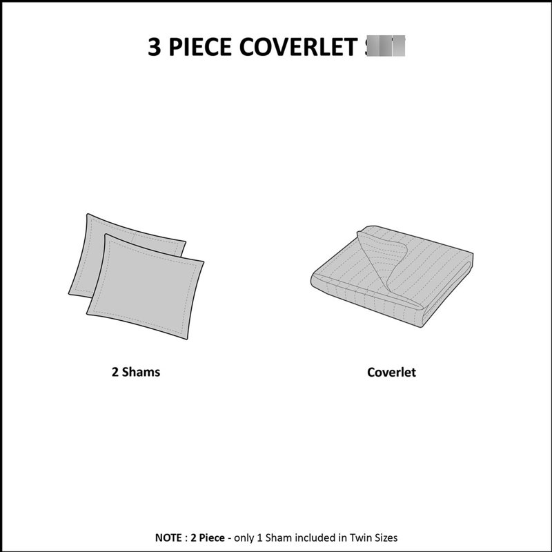 Courtepointe réversible très grand / très grand kaki - 3 pièces, conception à carreaux carrés, rembourrage, pièce facile à nettoyer pour motif à carreaux, rembourrée, 2 taies décoratives assorties, lavage simple