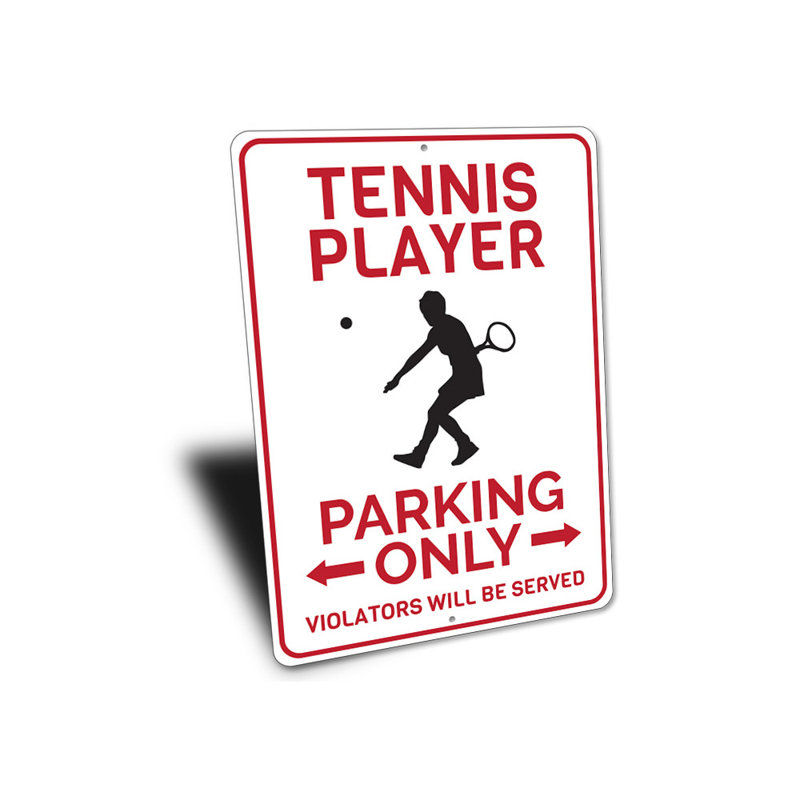 Enseigne de tennis en aluminium seulement, H 18 po x l 12 po x P 0,06 po