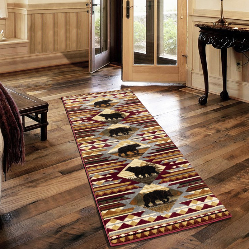 Tapis rouge en polypropylène 2 pi 7 po X 3 po, tapis flexible, polypropylène, incroyable