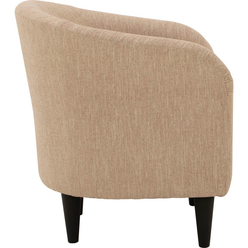 Fauteuil demi-tonneau de 29,50 po de largeur, 100 % polyester rosé Hapden