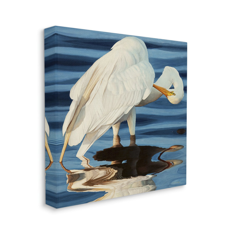 «Highland Dunes Crane Bird», art giclée par David Kiehm, H 30 po x l 30 po x P 1,5 po