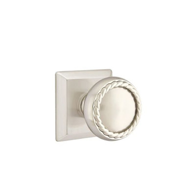 Emtek Privacy Knobset w/ Quincy Rosette and Rope Knob