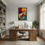 Nature morte abstraite avec vin et fruits-196517409
