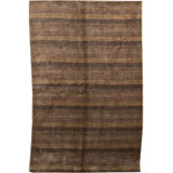 Gabbeh Striped Area Rug in Brown/Dark Brown