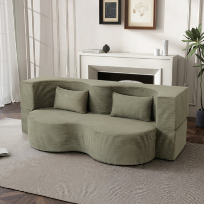 Lit pliable compressé 75 pouces 21, trois, mousse à mémoire de forme, revêtement en fausse fourrure, microfibre pour appartement