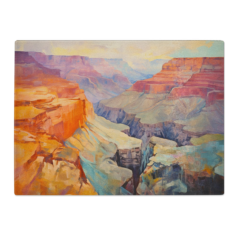 Grand Canyon Gestural No.2  Glass Chopping Board