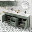Base de meuble-lavabo double 72 po sur pied, peinte à la main, lavabo non inclus, assemblage requis-116060740