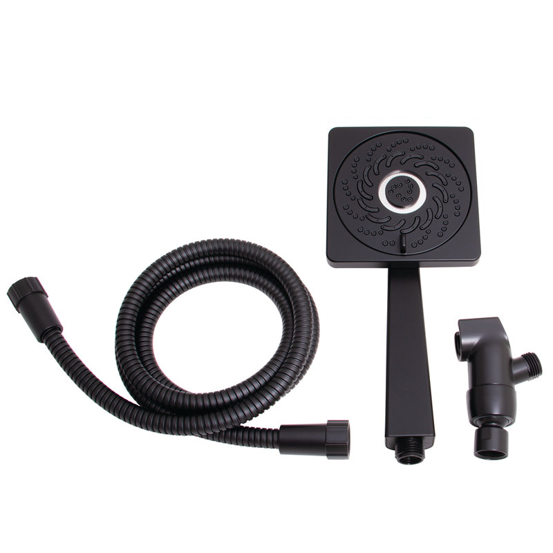 Kubos Exhilaration Multi Function Handheld Shower Head, Matte Black