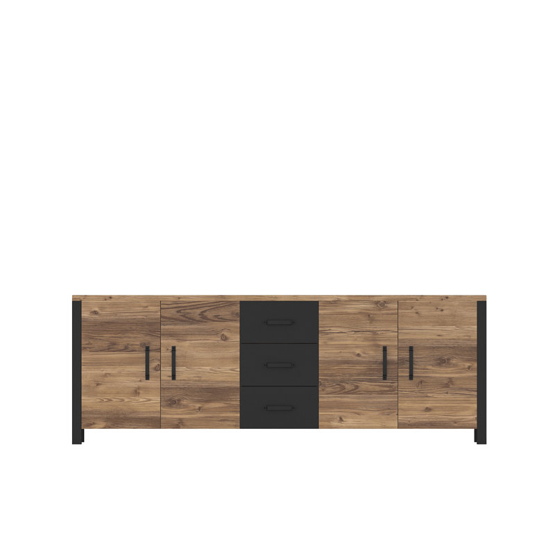 Montvale 220cm Sideboard, Black Matte