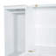 Lit escamotable simple avec tablettes de chevet et garde-robe, blanc