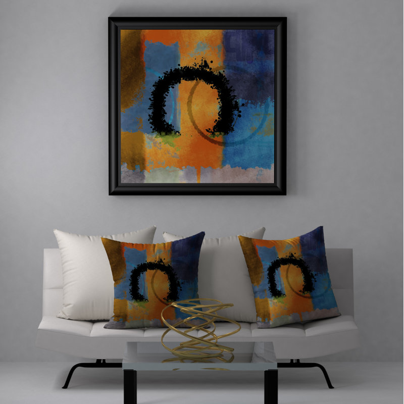 Debonair Abstract Reversible Throw Pillow, 20" x 20"