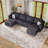 Ozeal 107.8'' Wide U-Shaped 4-Seat Corduroy Sectional Modular Sofa Storage Couch For Livingroom Apartment-1180140031