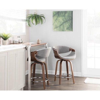 Archaimbaud Swivel Upholstered Counter Stool