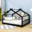 Esenler Wooden House Platform Bed with Headboard-378276633-385241271