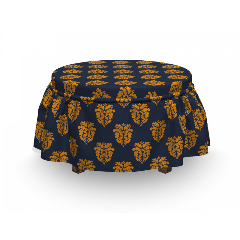 Housse pour repose-pieds floral antique