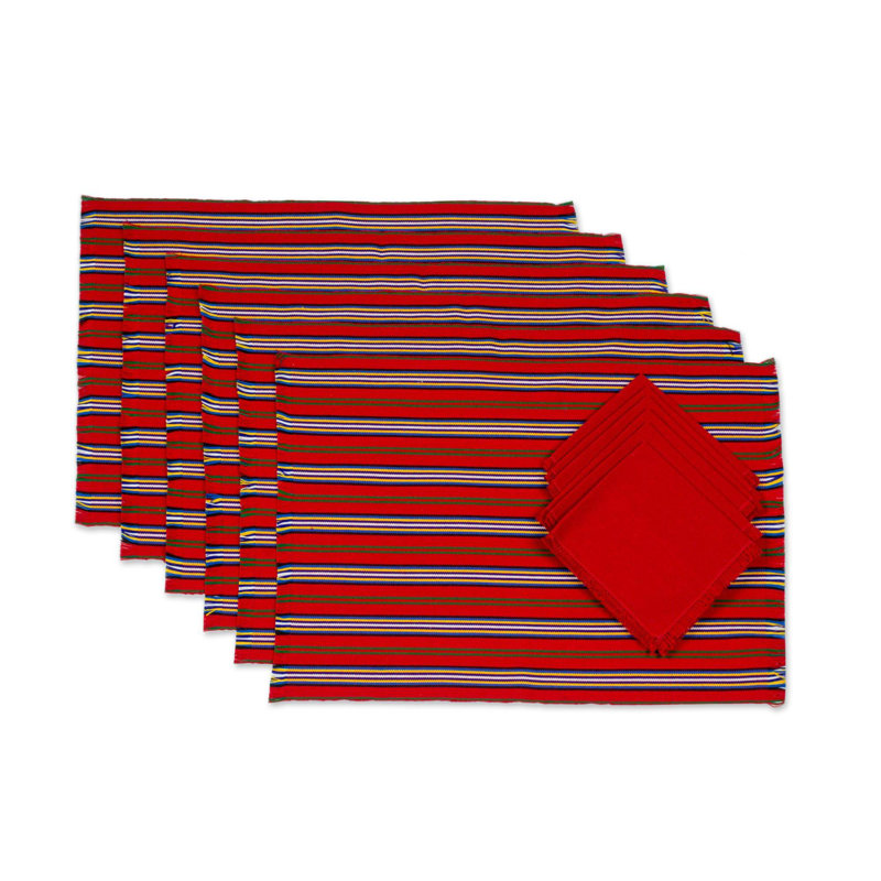 Aimee Cotton Striped Rectangle Placemat