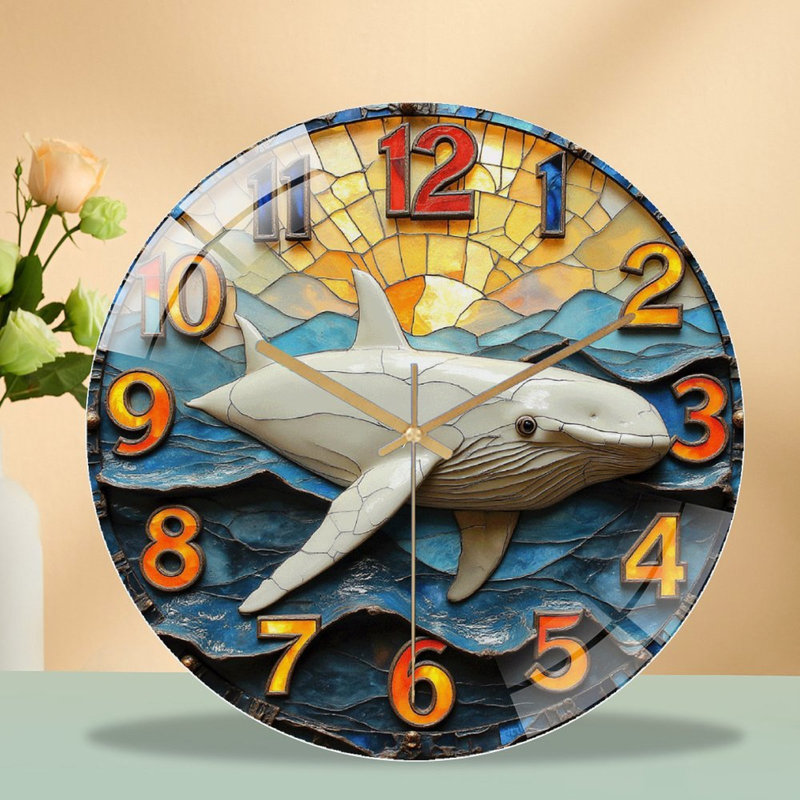 Horloge murale Shark Ocean