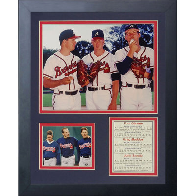 Souvenirs encadrée tom glavine, greg maddux et john smoltz