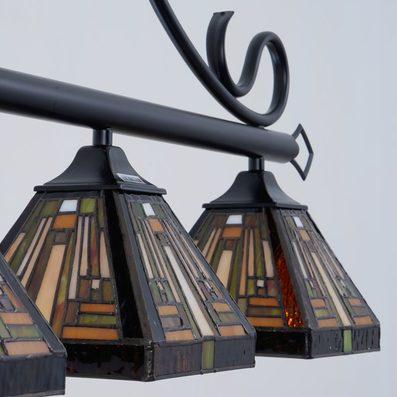 Lustre 3 lumières de style européen de couleur rétro