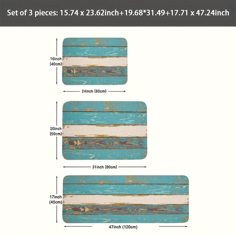 Tapis de cuisine, buanderie et salle de bain 3 pièces