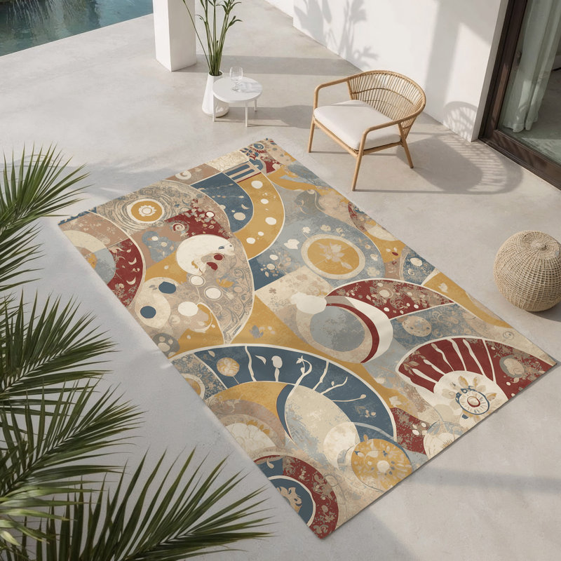 Tapis intérieur et extérieur Zesty Ripple, Rectangle 1 pi 6 po x 2 pi 6 po