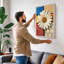Daisy Geometric - Wrapped Canvas-1386688634-1386688635