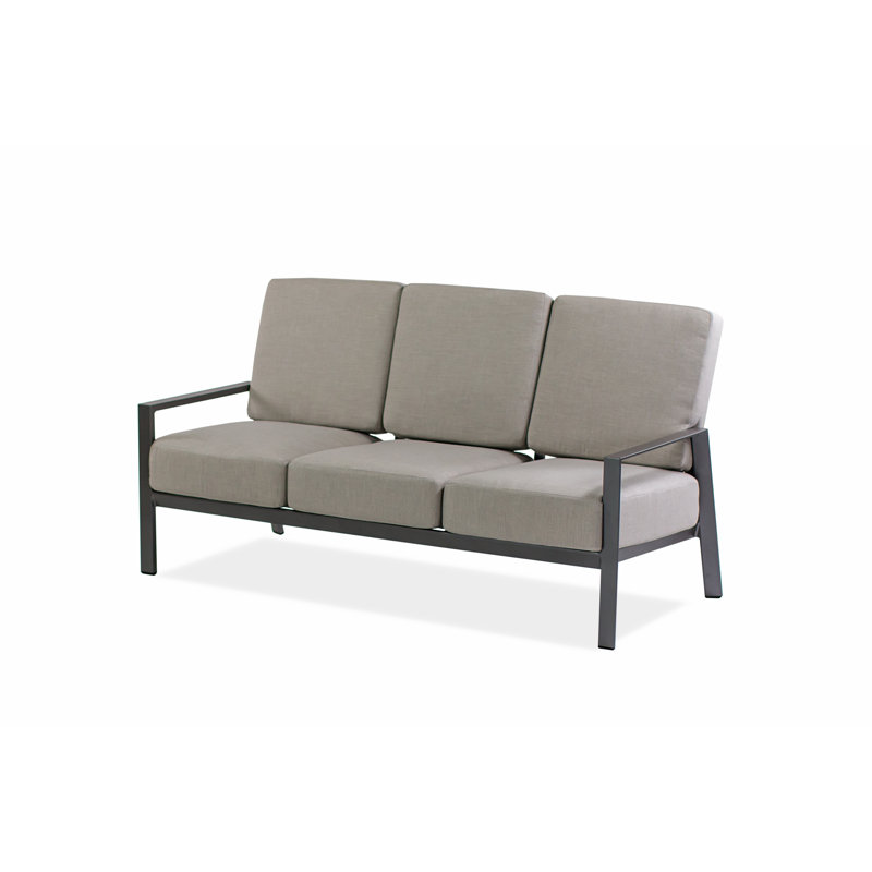 Canapé d'extérieur avec coussins Sunbrella 73,25 po Endure, Noir
