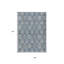 Tapis intérieur / extérieur lavable à motif médaillon floral ivoire et taupe 5 pi x 8 pi bleu marine