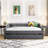 Full Size Upholstered Daybed With Two Drawers, Gray, Solid Build Base Frame Support-1560397219