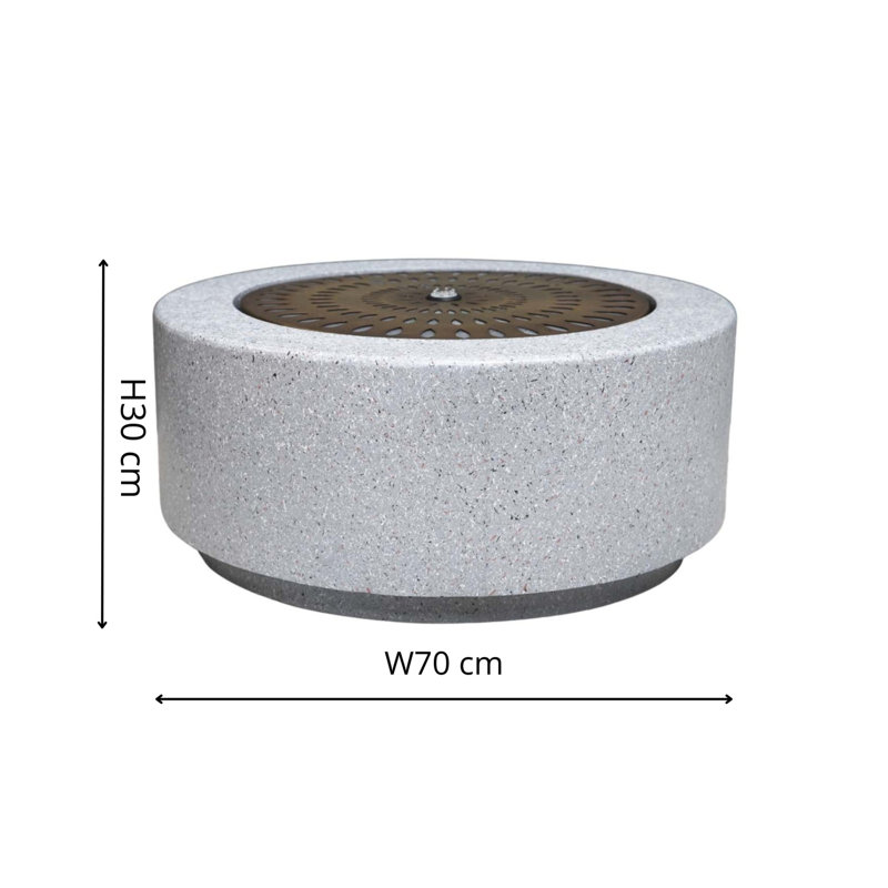 Aminatou Metal Weather Resistant Accent Fountain with Light