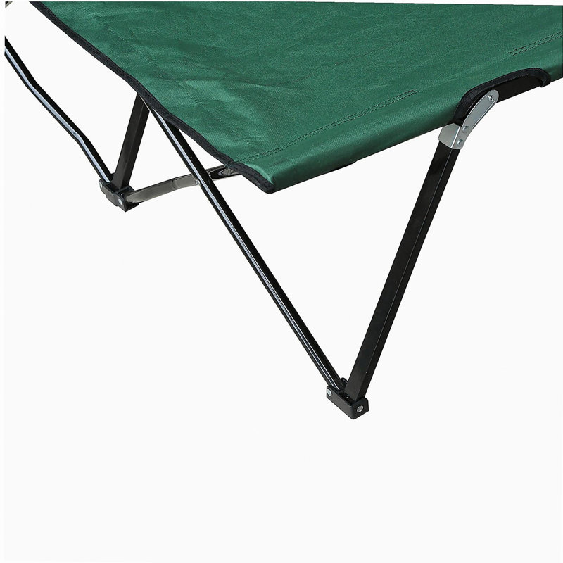 Lit de camp pliable pour adultes pour 2 personnes Outsunny, lit de camp portatif extérieur extra large 50 "avec sac de transport, lit de camping surélevé, randonnée sur la plage, vert