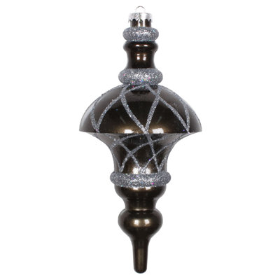 Candy Glitter Net Top Finial Christmas Ornament