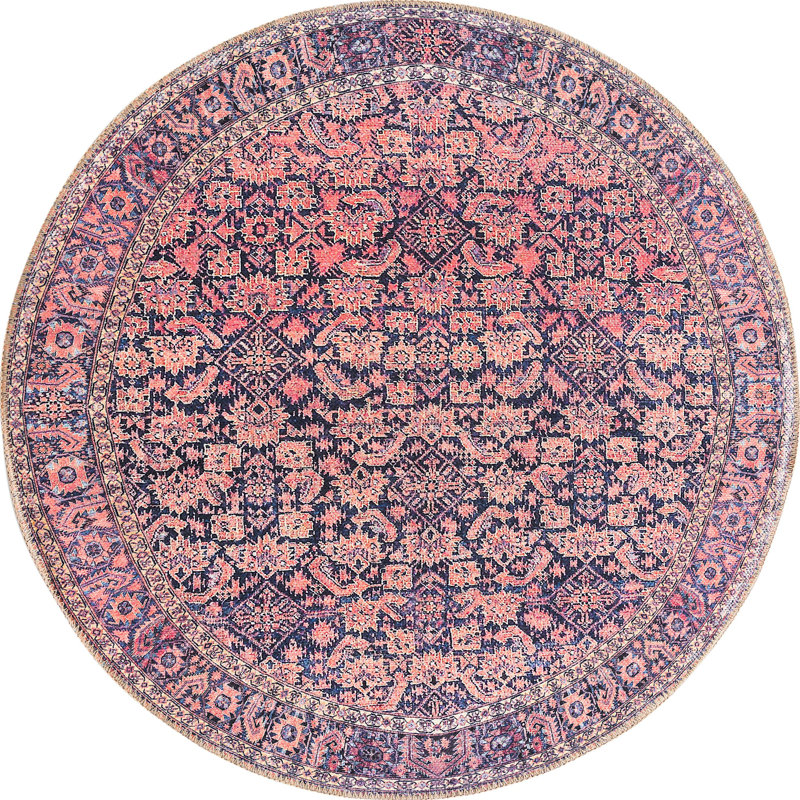 Mcclamma Chenille Oriental Indoor Rug, Round 3'6"