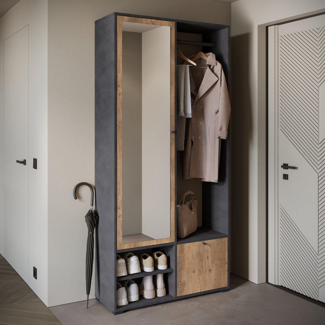 Hall Tree 90cm Wide with Shoe Storage