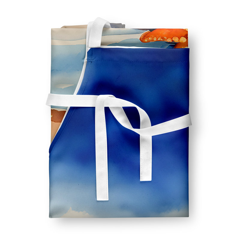 Starfish Coastal Scene Polyester Bib Apron