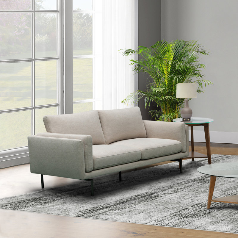 Causeuse en tissu Elenora, Beige performance