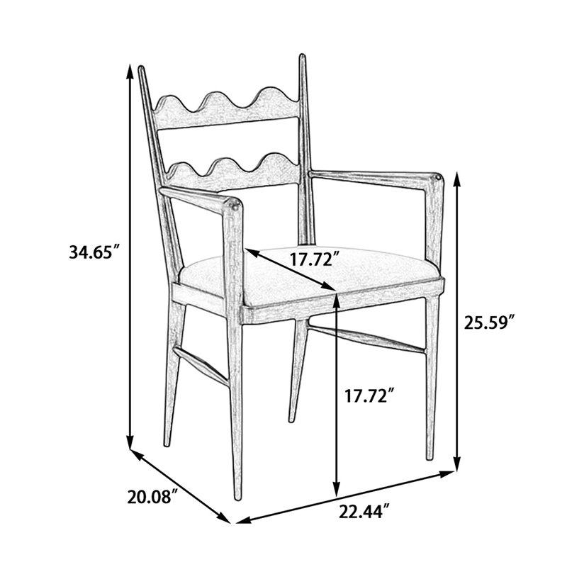 Ensemble de 2 chaises avec accoudoirs 22,44 Beige