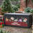 150-Gallon Black Christmas Print Resin Deck Box with Decorative Printed Panels