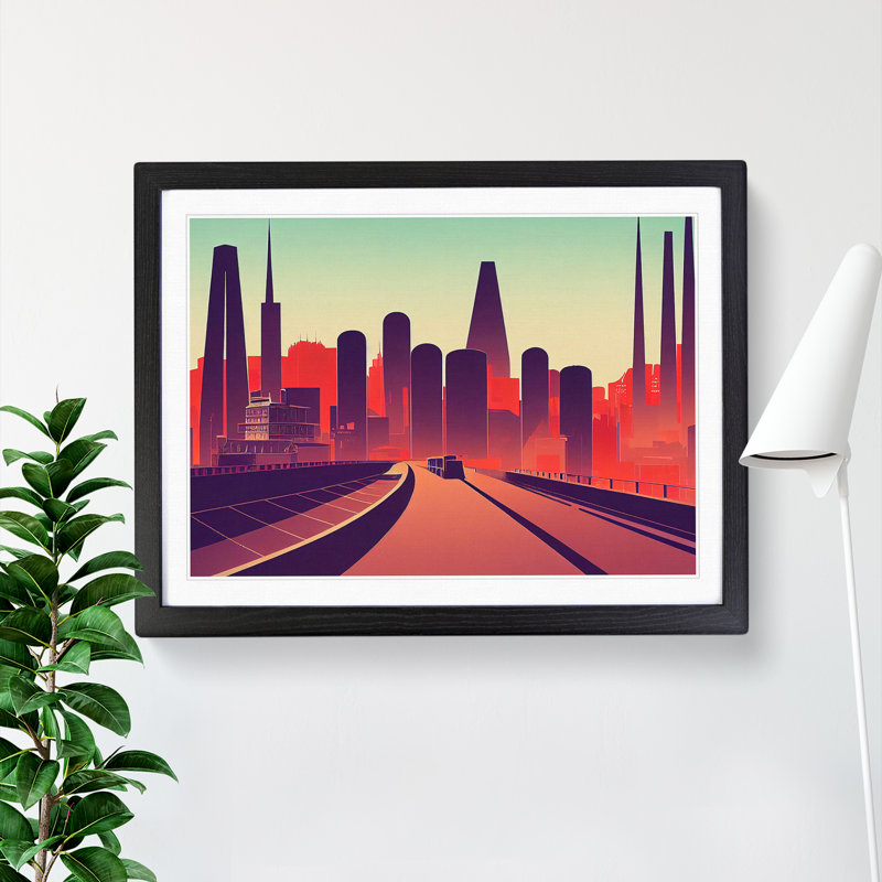 City Skyline Vol.6 - Framed Print, Black Framed, 46cm H x 64cm W x 2cm D