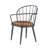 Indoor Upholstered Dining Chair With Metal Legs (Set Of 2),Brown