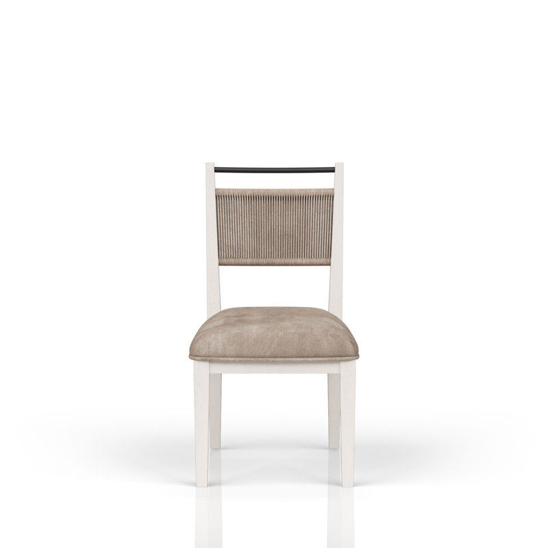 Chaise à dossier en corde - chaises vanille / caramel seulement, tables non incluses, Beige