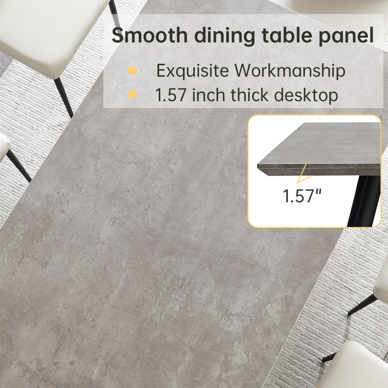 Table de salle à manger, L 35,4 po x L 59 po