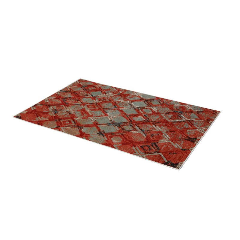 Premium Woven Carpet, 5.2 x 7.5 ft, 100% Polyester, Antibacterial, Non-Slip Underside, 0.3 in Pile Height | Machine Washable, 3D Digital Print | Perfect for Living Room, Bedroom & Office Décor